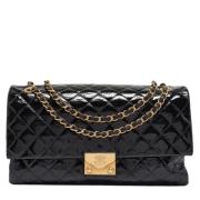 Pre-owned Leather chanel-bags Chanel Vintage , Black , Dames