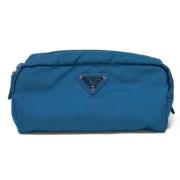 Pre-owned Canvas clutches Prada Vintage , Blue , Dames