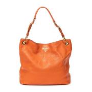 Pre-owned Leather prada-bags Prada Vintage , Orange , Dames