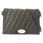 Pre-owned Canvas shoulder-bags Fendi Vintage , Brown , Dames