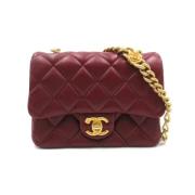 Pre-owned Leather chanel-bags Chanel Vintage , Red , Dames