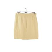 Pre-owned Linen bottoms Yves Saint Laurent Vintage , Yellow , Dames