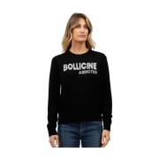 Lurex Tekst Sweater MC2 Saint Barth , Black , Dames