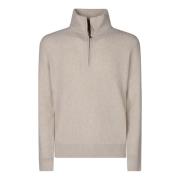 Premium Half-Zip Sweater Filippo De Laurentiis , Beige , Heren