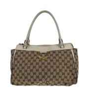 Pre-owned Canvas totes Gucci Vintage , Beige , Dames