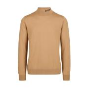 Mock trui in extra fijne merino Iceberg , Beige , Heren