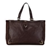 Pre-owned Leather totes Gucci Vintage , Brown , Dames