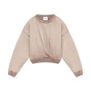 Beige Katoenen Sweatshirt met Ruches Isabel Marant Étoile , Beige , Da...