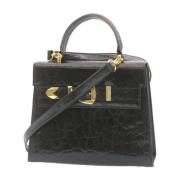 Pre-owned Leather handbags Versace Pre-owned , Black , Dames