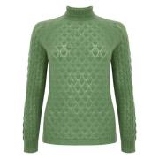 Groene Cashmere Sweater Collectie Tabaroni Cashmere , Green , Dames