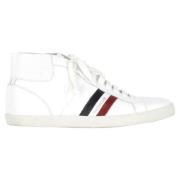 Pre-owned Leather sneakers Moncler Pre-owned , White , Heren