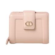 Roze Bifold Portemonnee met Metalen Logo Twinset , Pink , Dames