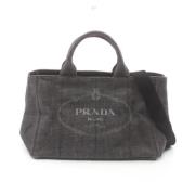 Pre-owned Denim totes Prada Vintage , Gray , Dames