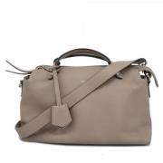 Pre-owned Leather handbags Fendi Vintage , Beige , Dames