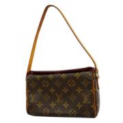 Pre-owned Fabric handbags Louis Vuitton Vintage , Brown , Dames