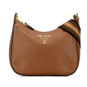 Pre-owned Leather crossbody-bags Prada Vintage , Brown , Dames