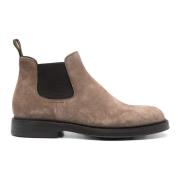 Beige Suède Chelsea Boots Lichtgewicht Rubberen Zool Doucal's , Brown ...