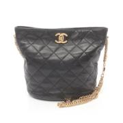 Pre-owned Leather shoulder-bags Chanel Vintage , Black , Dames