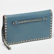 Pre-owned Leather handbags Valentino Vintage , Blue , Dames