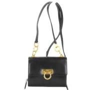 Pre-owned Leather shoulder-bags Salvatore Ferragamo Pre-owned , Black ...