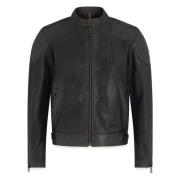 Zwarte Leren Legacy Jas Belstaff , Black , Heren