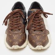 Pre-owned Canvas sneakers Louis Vuitton Vintage , Brown , Heren