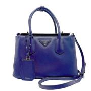 Pre-owned Leather prada-bags Prada Vintage , Blue , Dames