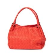 Pre-owned Leather shoulder-bags Bottega Veneta Vintage , Orange , Dame...