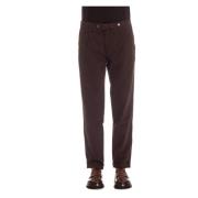 Bruine Chino Broek Rits Knoop Myths , Brown , Heren