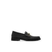 Leren loafers Fendi , Black , Heren