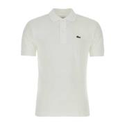 Witte Piquet Polo Shirt Lacoste , White , Heren