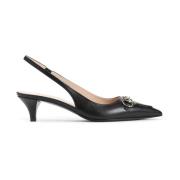 Zwarte Leren Pumps voor Vrouwen Gucci , Black , Dames