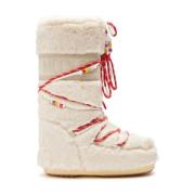 Icon Beaded Snow Boots Beige Moon Boot , Beige , Dames