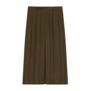 Bruine Geplooide Midi Rok Pinko , Brown , Dames