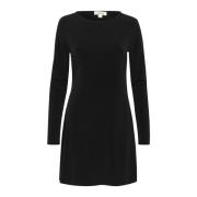 Zwarte Minijurk met Lange Mouwen Soaked in Luxury , Black , Dames