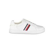 Witte Leren Dames Sneakers Tommy Hilfiger , White , Dames