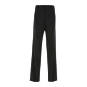 Stretch wollen zwarte broek Versace , Black , Heren