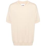 Casual Katoenen T-shirt Jil Sander , Beige , Heren