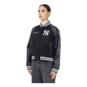 Zwarte Bomber Varsity MLB Yankees Jas New Era , Black , Dames