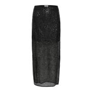 Zwarte Paillettenrok Sladea Stijl Soaked in Luxury , Black , Dames