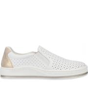 Witte leren sneakers Rieker , White , Dames