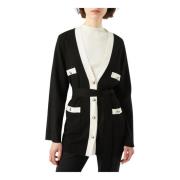 Contrastboord Cardigan Rovigo Stijl Pennyblack , Black , Dames