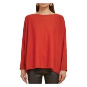 Rode Kimono Mouw Asymmetrische Trui Liviana Conti , Red , Dames