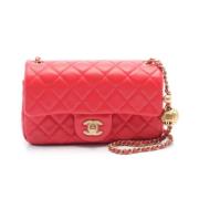 Pre-owned Leather chanel-bags Chanel Vintage , Red , Dames