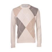 Geelong Diamond Crew Neck Sweater Gran Sasso , Multicolor , Heren