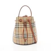 Pre-owned Leather handbags Burberry Vintage , Beige , Dames