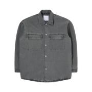 Nut Overshirt Europa Stijl Edwin , Black , Heren