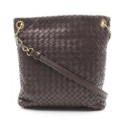 Pre-owned Leather shoulder-bags Bottega Veneta Vintage , Brown , Dames