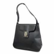 Pre-owned Leather shoulder-bags Salvatore Ferragamo Pre-owned , Black ...