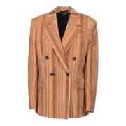 Gestreepte double-breasted jas PS By Paul Smith , Multicolor , Dames